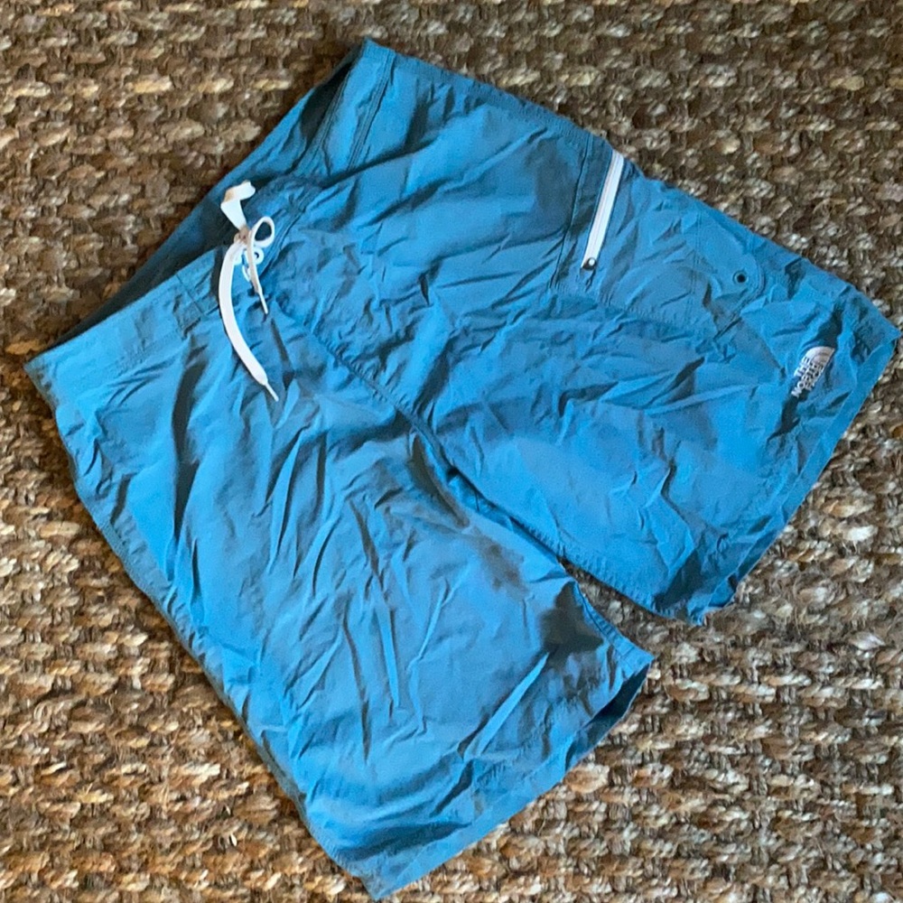 Blue North Face board shorts